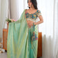 Mint Masala Pre-Draped Saree Set