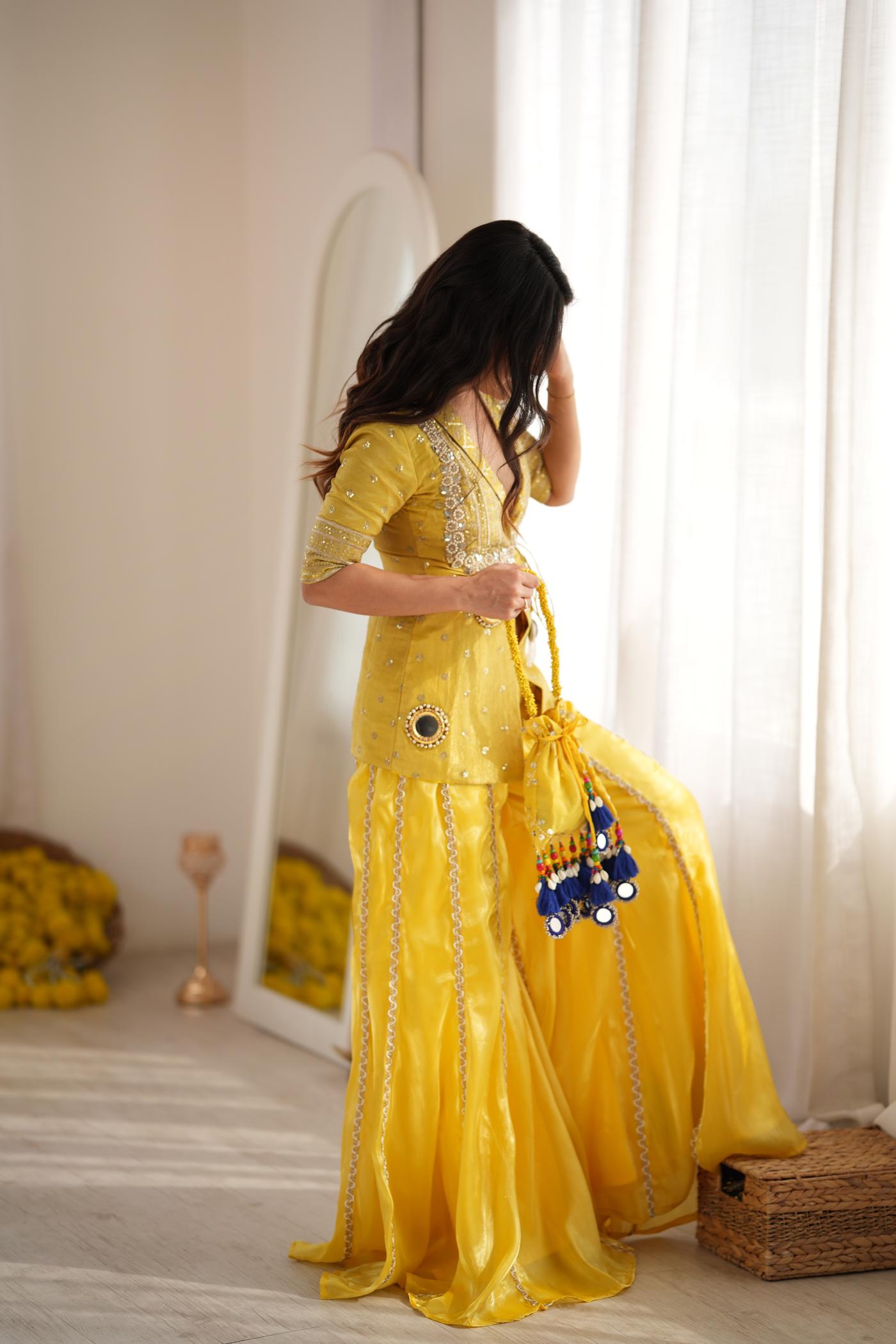 HaldiRang Heer Sharara  Set