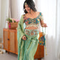 Mint Masala Pre-Draped Saree Set