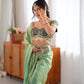 Mint Masala Pre-Draped Saree Set