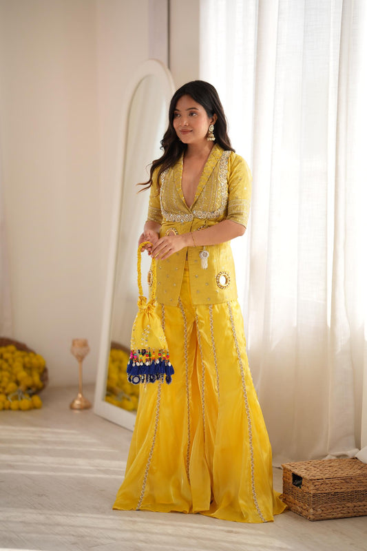 HaldiRang Heer Sharara  Set