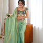 Mint Masala Pre-Draped Saree Set
