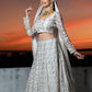 Gray Lucknowi Lehenga - Kzari - The Design Studio