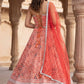 Noor-e-Ziya Rust Embroidered Lehenga Set