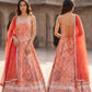 Noor-e-Ziya Rust Embroidered Lehenga Set